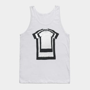 BlackWhite Tshirt Illust Tank Top